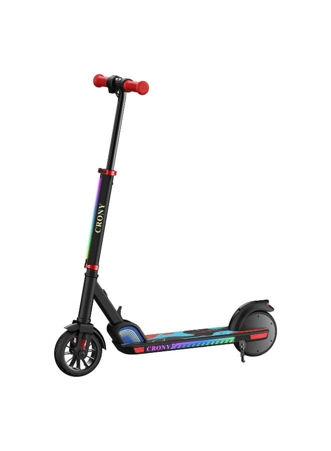 CRONY S2 Electric Scooter With Front Suspension, 150W Motor, Adjustable LED Display, Foldable Ride-On Scooter for Children – 8–19 km/h Variable Speed, 6–12 km Range, Aluminum Frame, Ambient Lighting & Easy Folding Design
