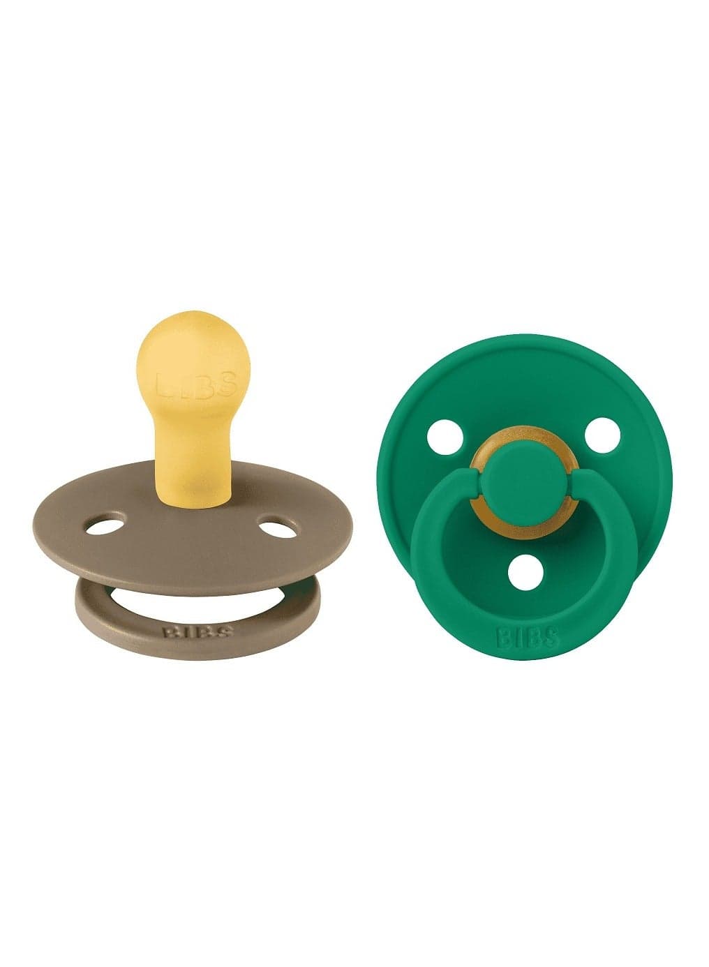 BIBS Latex Colour Pacifier (2 Pack) Dark Oak/Evergreen