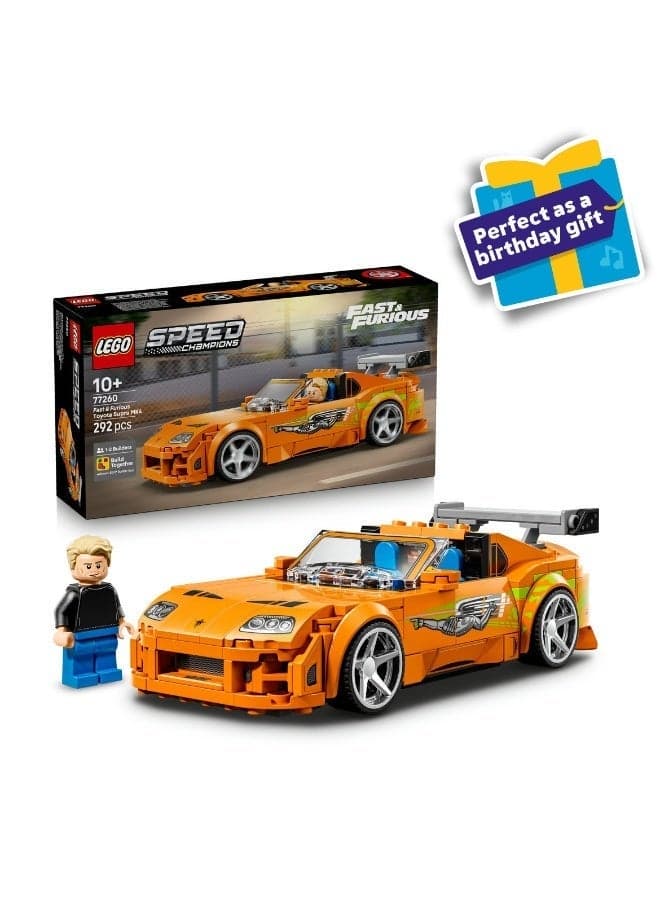 Speed Champions The Fast and The Furious Toyota Supra MK4 77260 (Age 10+, 292 Pieces)