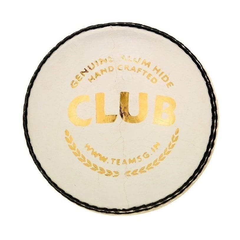 Club White Cricket Leather Ball