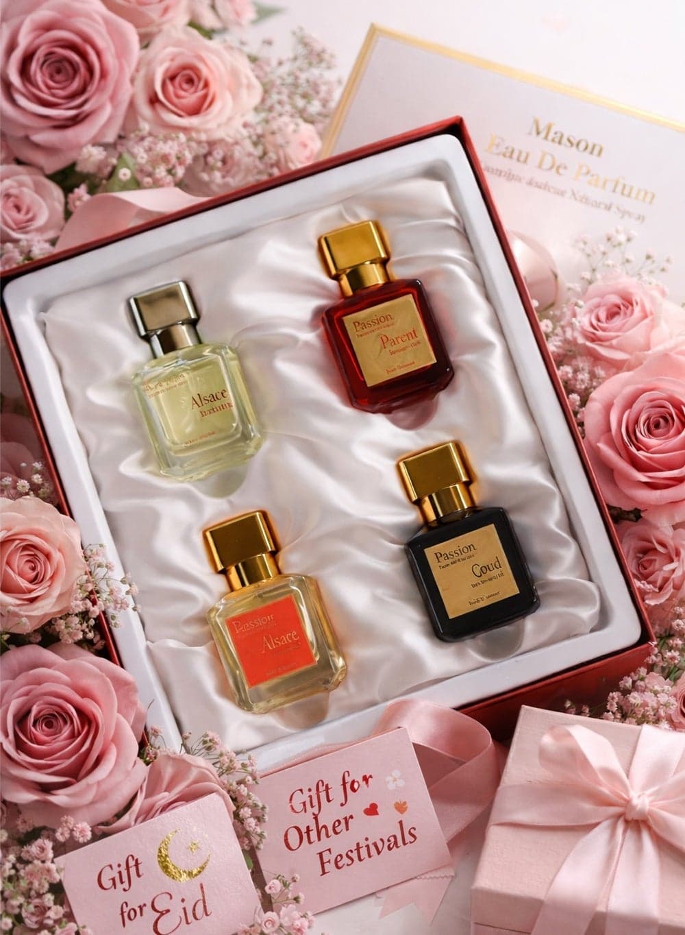 Luxury Perfume Gift Set – 4 x 30ml EDP for Him & Her | | Long Lasting Unisex Perfume – Barcrat, Oud Wood, Alsace | Unisex Perfume Gift Set