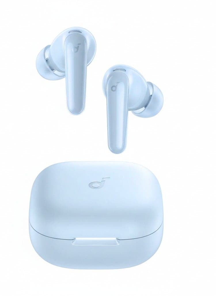 R60i NC True Wireless Earbuds with Adaptive ANC, Hi-Res LDAC, 50H Playtime, AI Clear Calls, IP55, Fast Charging, Blue Blue