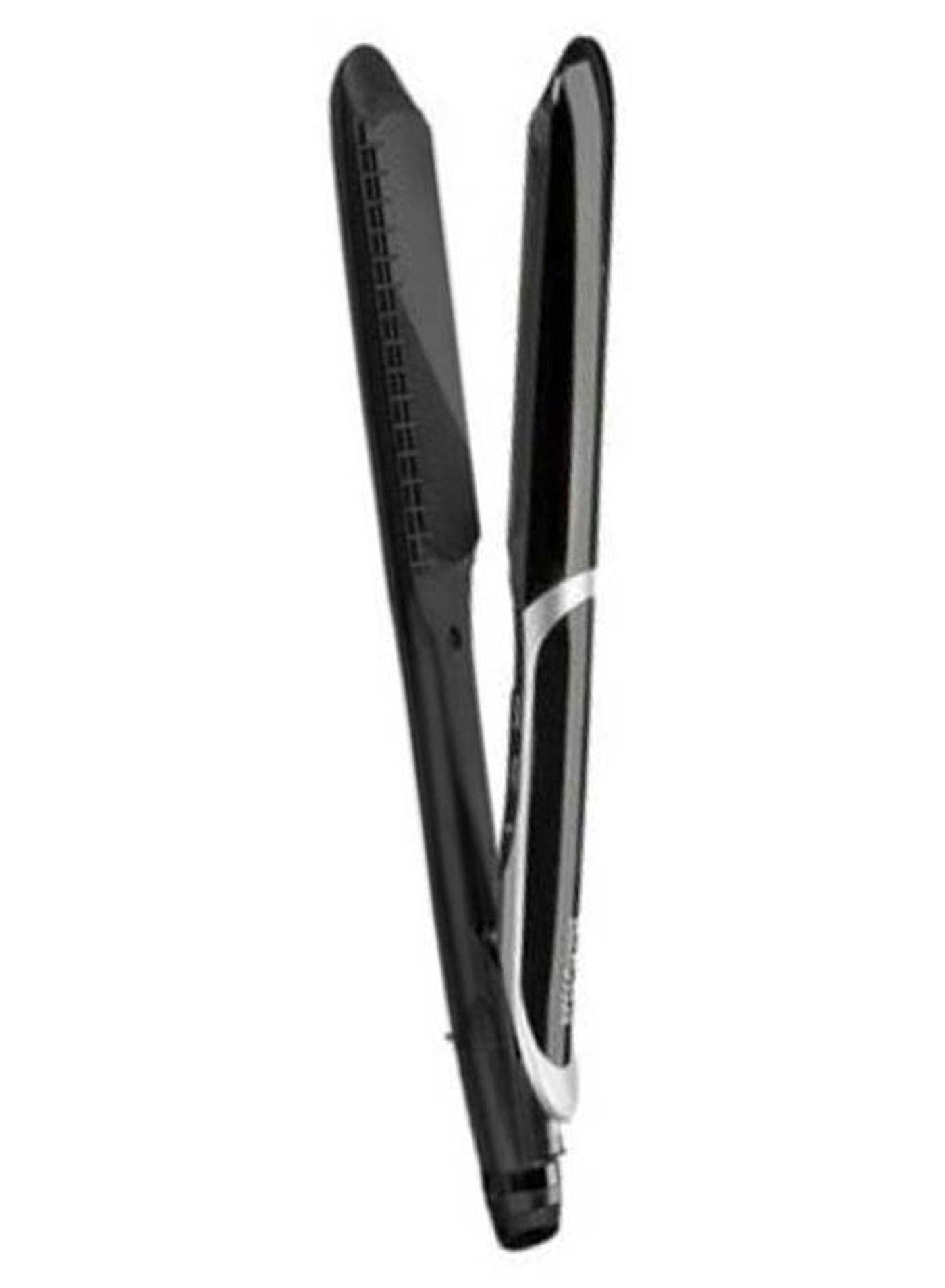 Sleek Control Hair Straightener For Women | Built-in 35mm Elongated Tourmaline Ceramic Plates | 6 Adjustable Heat Settings From 140-235°C | Removable Comb & Auto Shut Off | ST397SDE Black