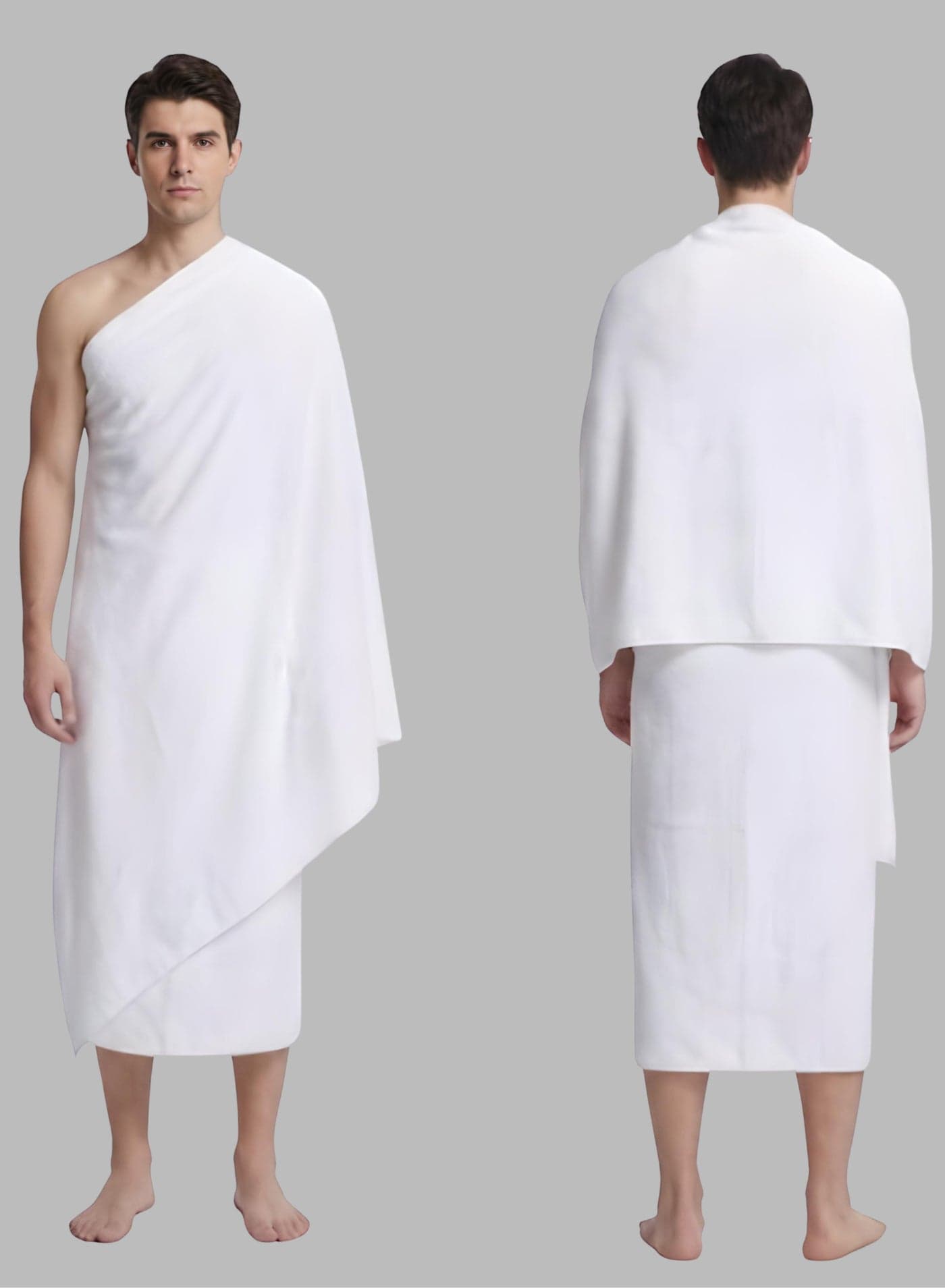 Men’s Premium Cotton Ihram Set for Hajj & Umrah – 2-Piece Soft Pilgrimage Garment