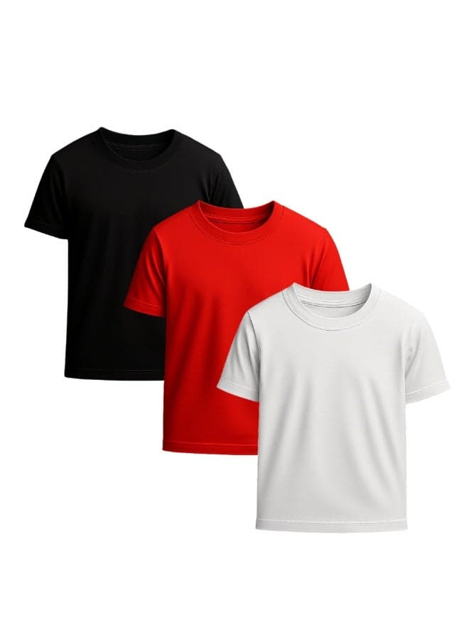 NENOUSH Kids Unisex T-Shirt For Boys & Girls | Soft Cotton Half Sleeve Tee | Comfortable Round Neck Everyday Wear | Casual Outfit For School,Play