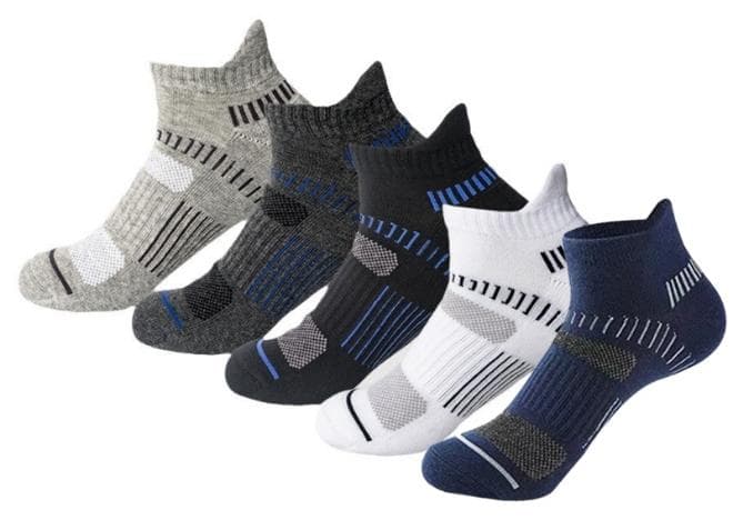 5 Pairs Mens Athletic Socks for Running & Everyday Wear