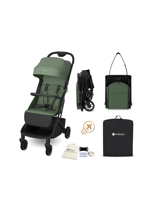 NEOLITE Ultra-Lightweight Cabin Size Approved Travel Compact Foldable Kids Baby Toddler Stroller, One-Hand Fold Baby Trolley, Adjustable Seat, UPF 50+Canopy, 0-4yrs, 22kg, 3yrs Warranty