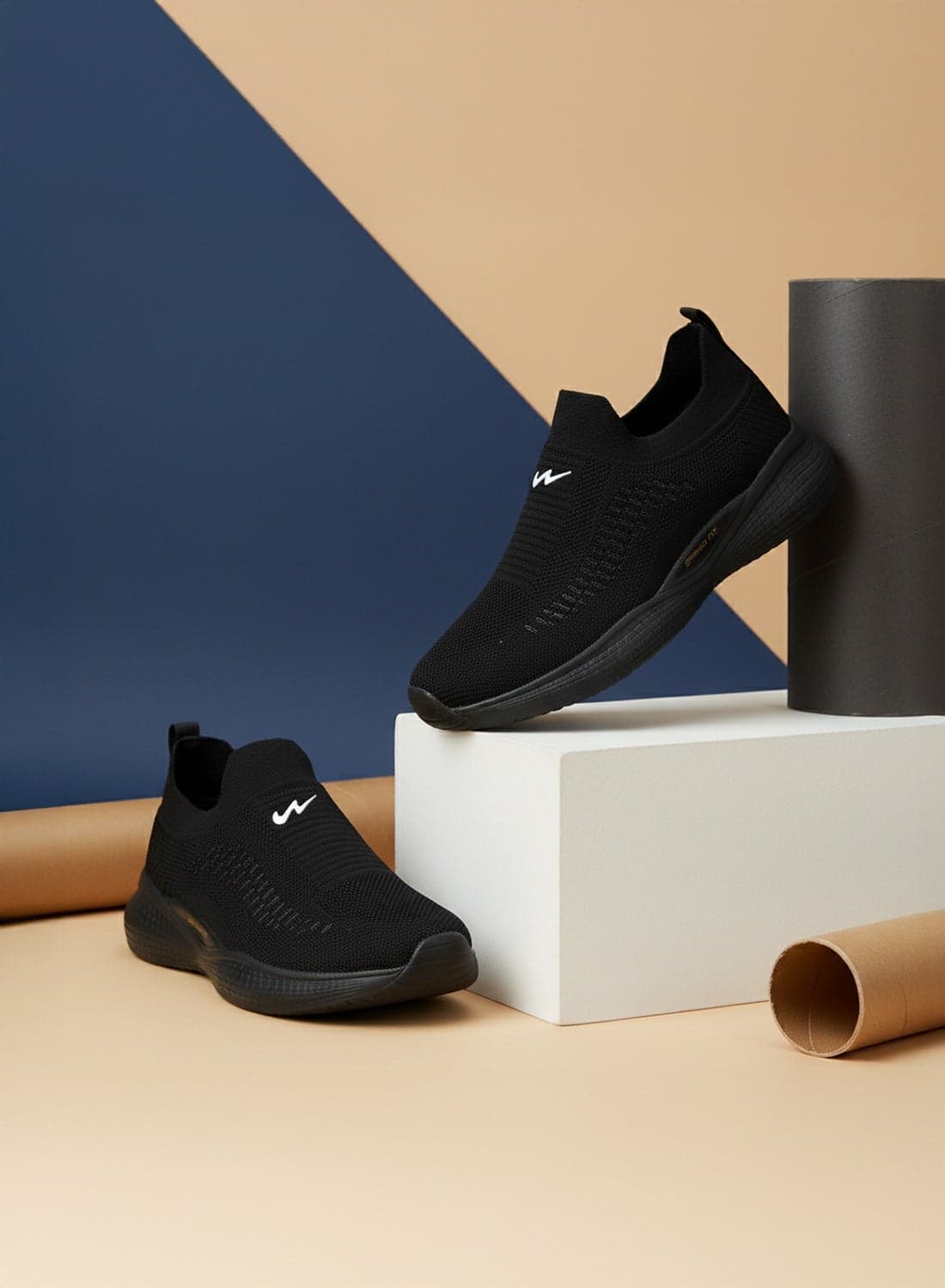 Men's Black Slip On Shoes - Lightweight Shoes, Minimalist Designed for Style