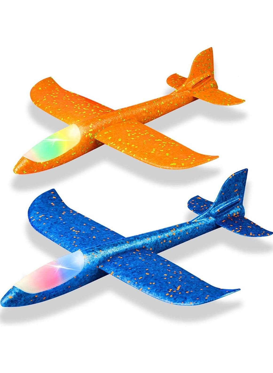 2 Packs of Led Light Airplane Large Flying Toy for Kids Gifts