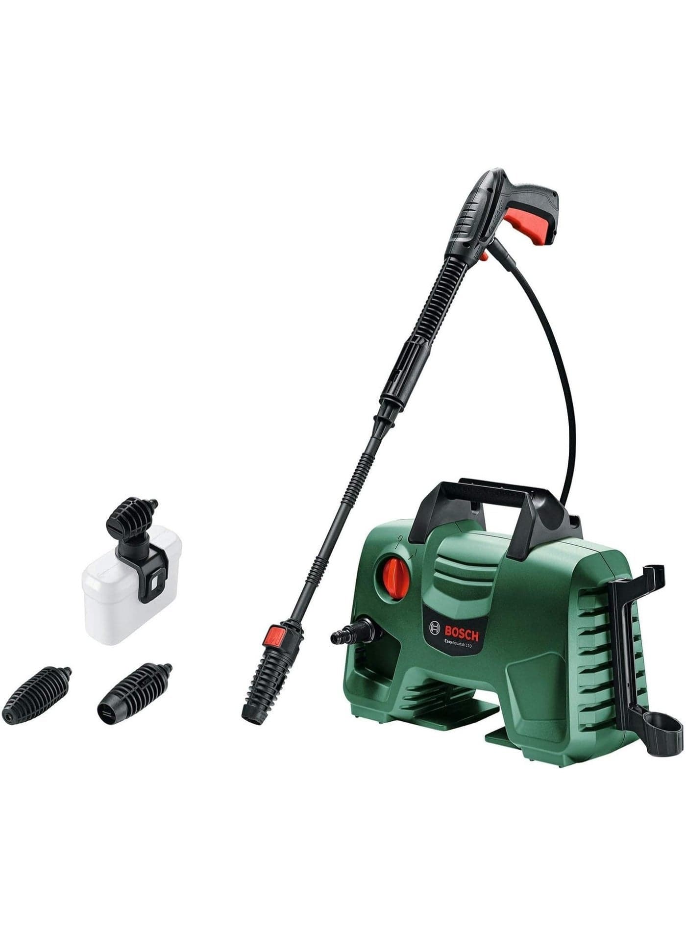 EasyAquatak 120 High Pressure Washer 120 Bar 1500W, 350 L/h Compact Portable Pressure Cleaner for Car Wash, Patio & Garden, 5m Hose + 5m Cable, 450ml High-Pressure Foam Nozzle, Rotary + Variable Fan Jet Nozzles