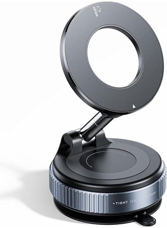 Magnetic Suction Cup Car Phone Mount for Magsafe, 360° Adjustable Foldable Holder, Pocket Size Cell Phone Mount for Dashboard & Windshield