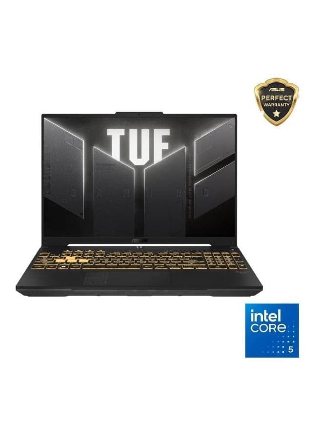 ASUS TUF Gaming F16 2024 FX607VJ-RL165W Gaming Laptop, Intel Core 5-210H, 512GB SSD, 16GB RAM, 16 Inch, WUXGA, IPS, NVIDIA GeForce RTX 3050 6GB GDDR6, Windows 11 - Mecha Grey English/Arabic Mecha Gray
