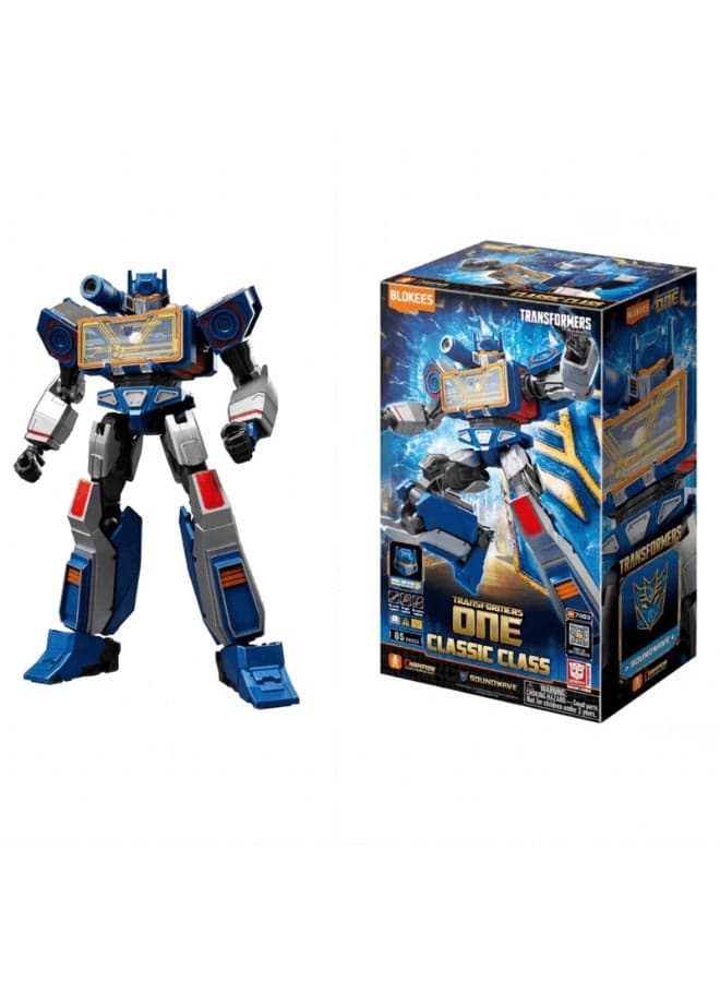 Blokees Transformers One Soundwave Classic Class Action Figure – 85 PCS Construction Kit, Opening Chest Compartment, STEM Collectible Robot Model Toy