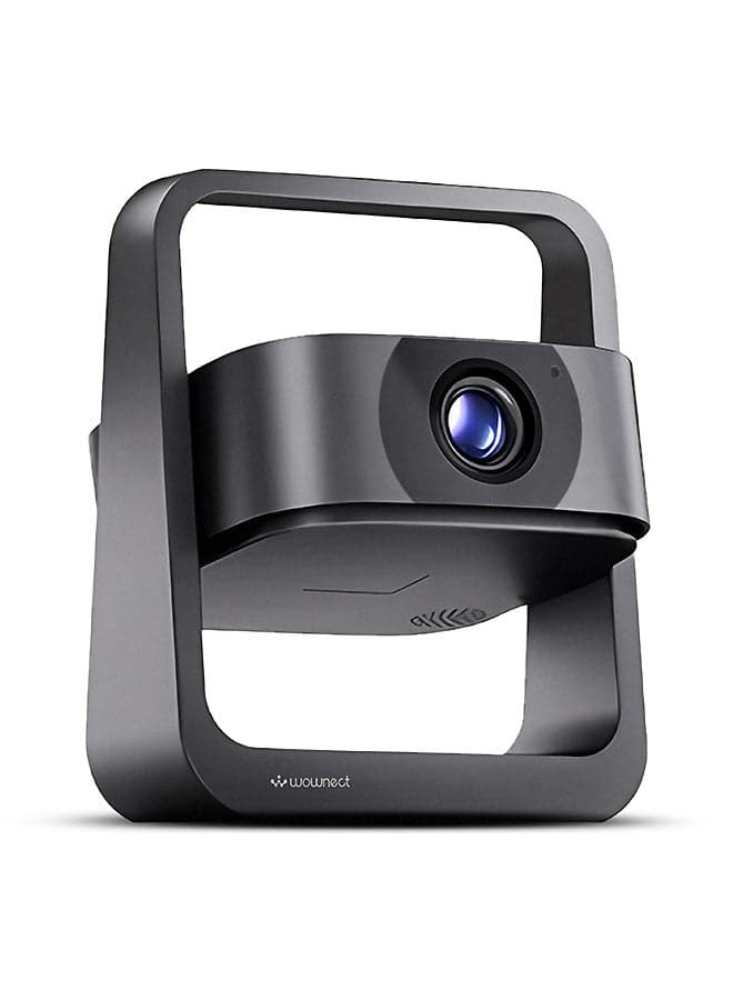 Latest Android 13.0 Mini Android Projector With Wi-Fi And Bluetooth 180 ANSI Lumens Electric Focus, Portable Smart Projector With Built-in Apps for Outdoor Home Theater WP101 Black