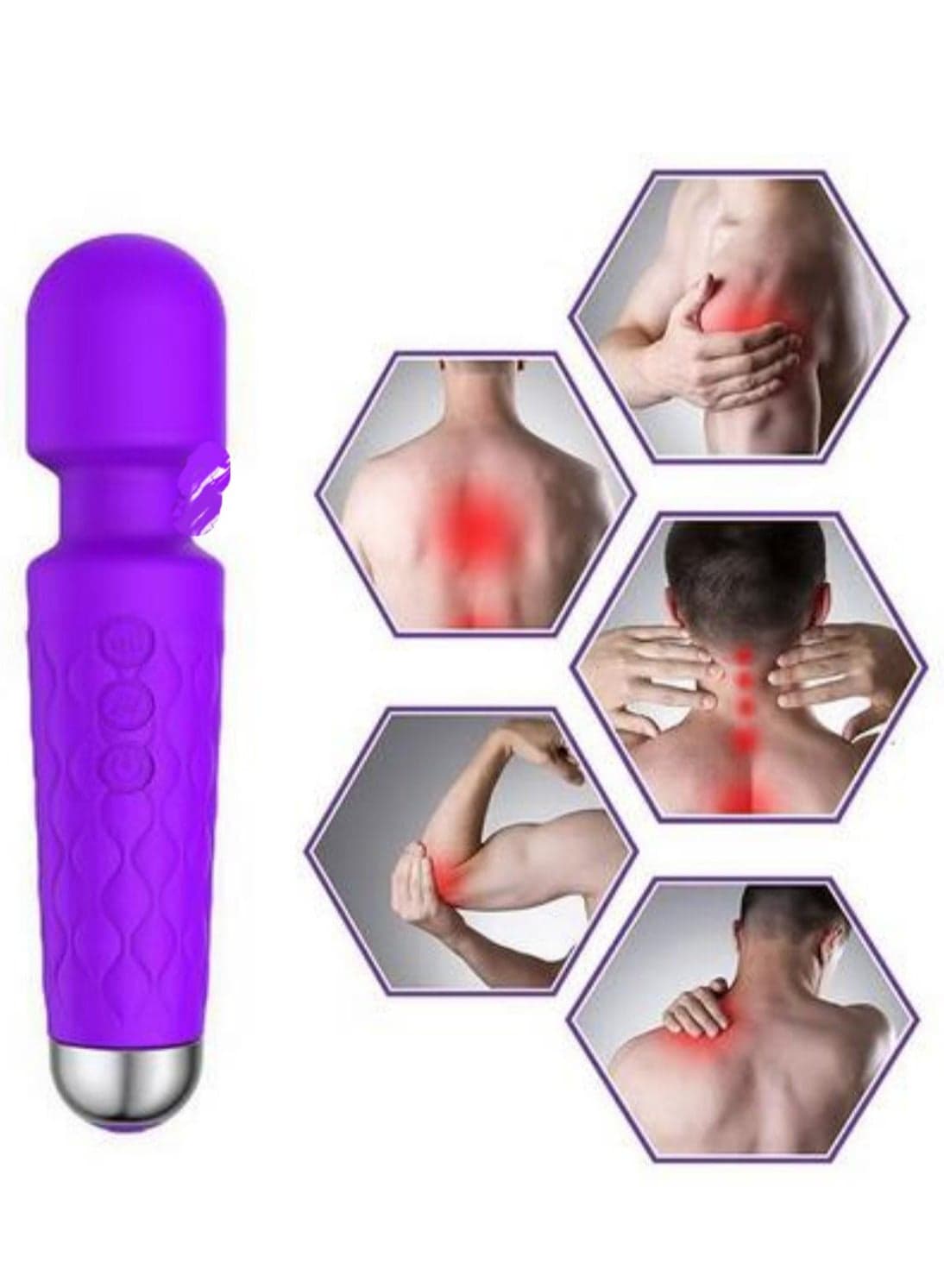 Wireless Deep Tissue Body Massager For Sport Relax ,Mini Size Easy To Carry ,Purple