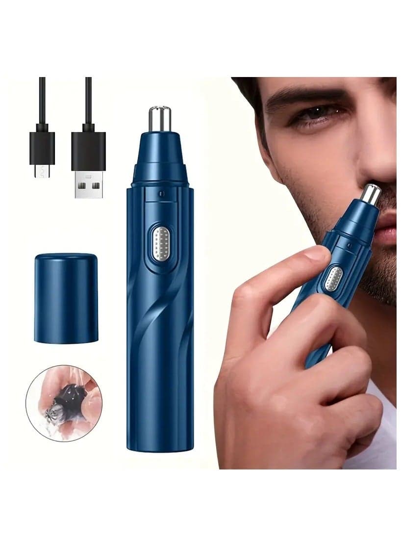 Men's Ear And Nose Trimmer Rechargeable USB Electric Nose Hair Trimmer Suitable For men - Painless Eyebrow And Facial Hair Removal Nose Trimmer
