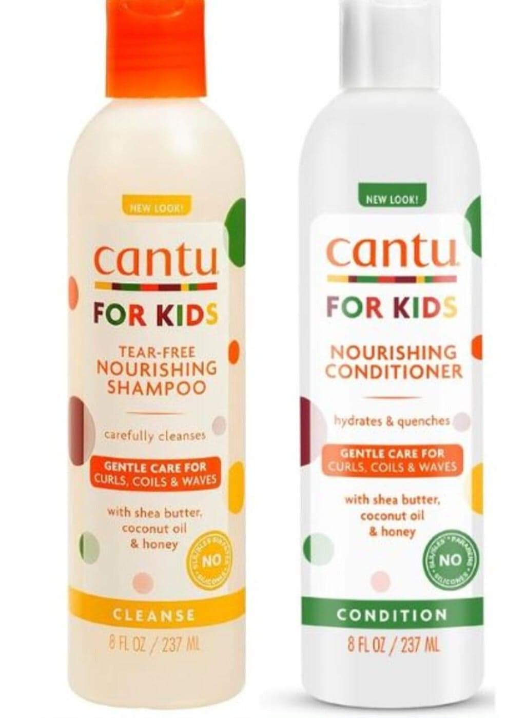 Cantu For Kids Hair Care Set – Nourishing Tear-Free Shampoo & Conditioner for Curly Hair 237ml 2PC