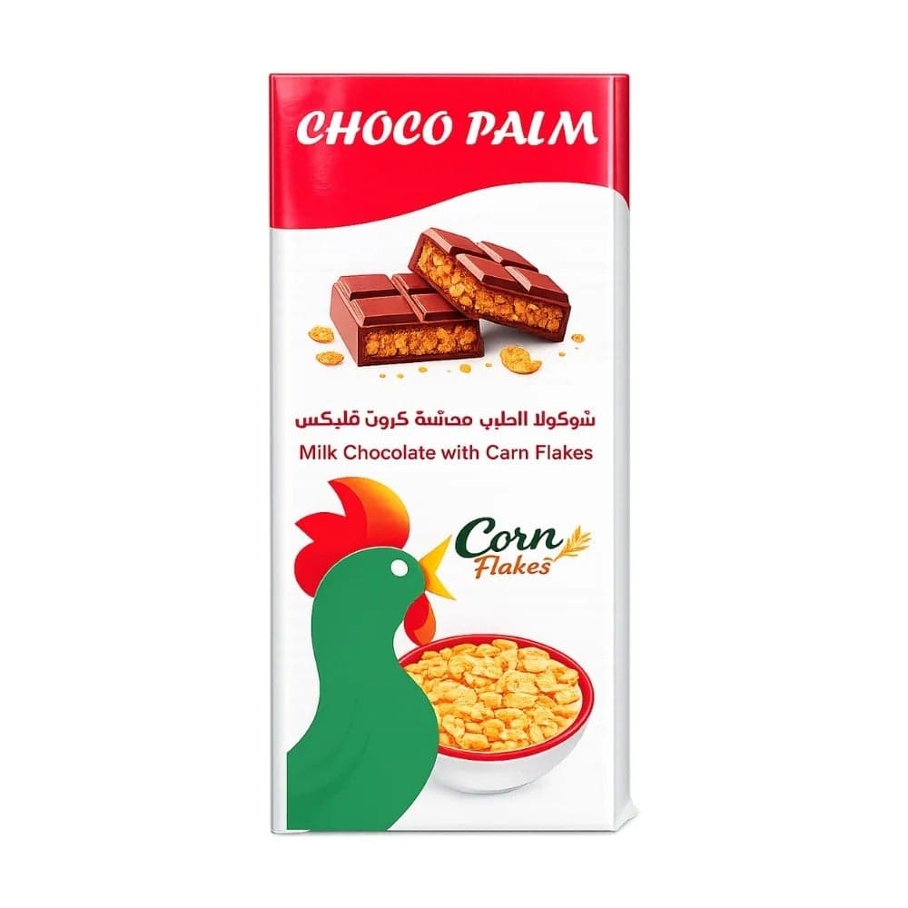 Choco Palm Corn Flakes Milk Chocolate Bar With Corn Flakes- 150gms
