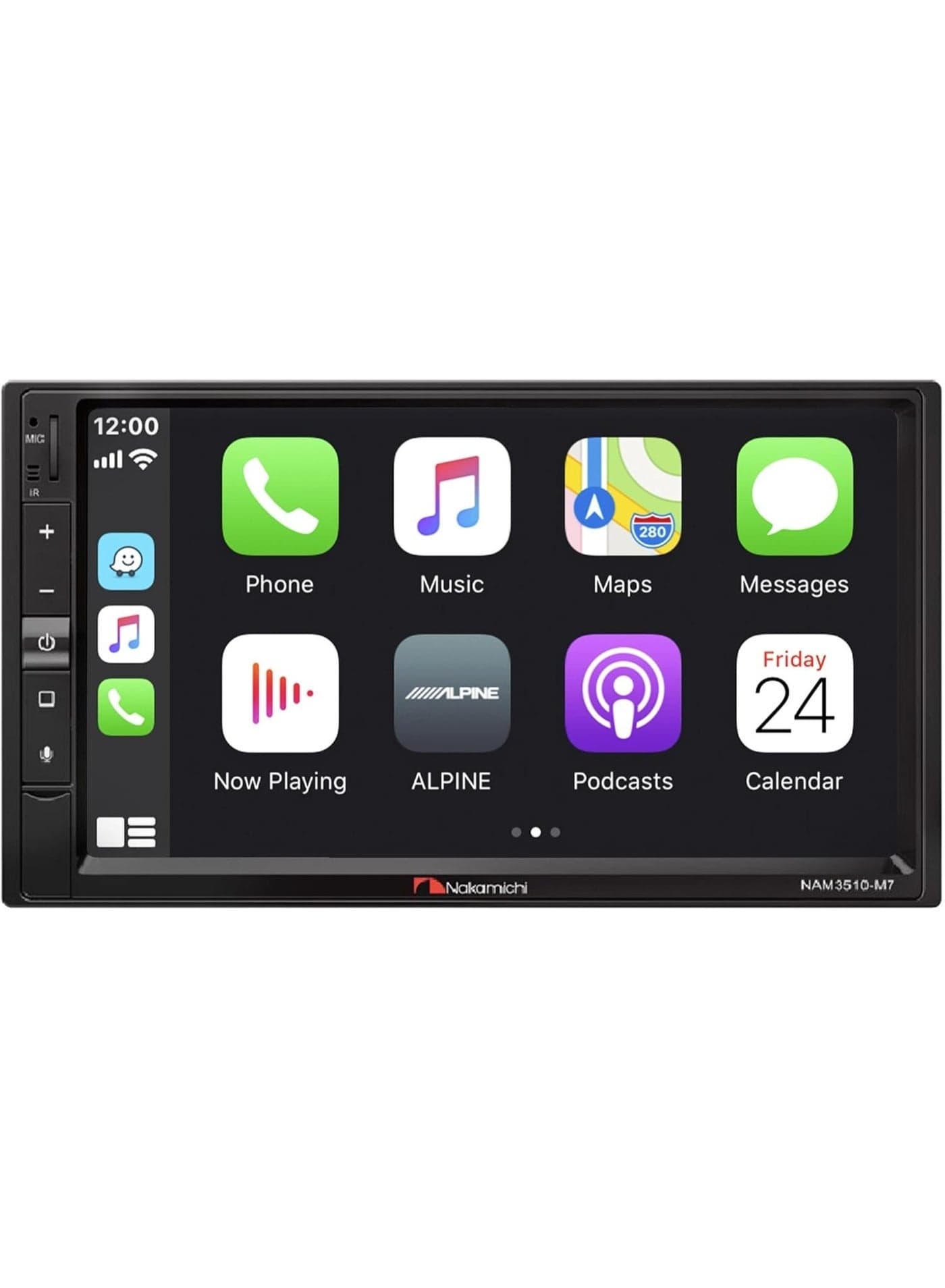 Nakamichi NAM3510-M7 7" Touchscreen in-Dash Double-DIN Stereo