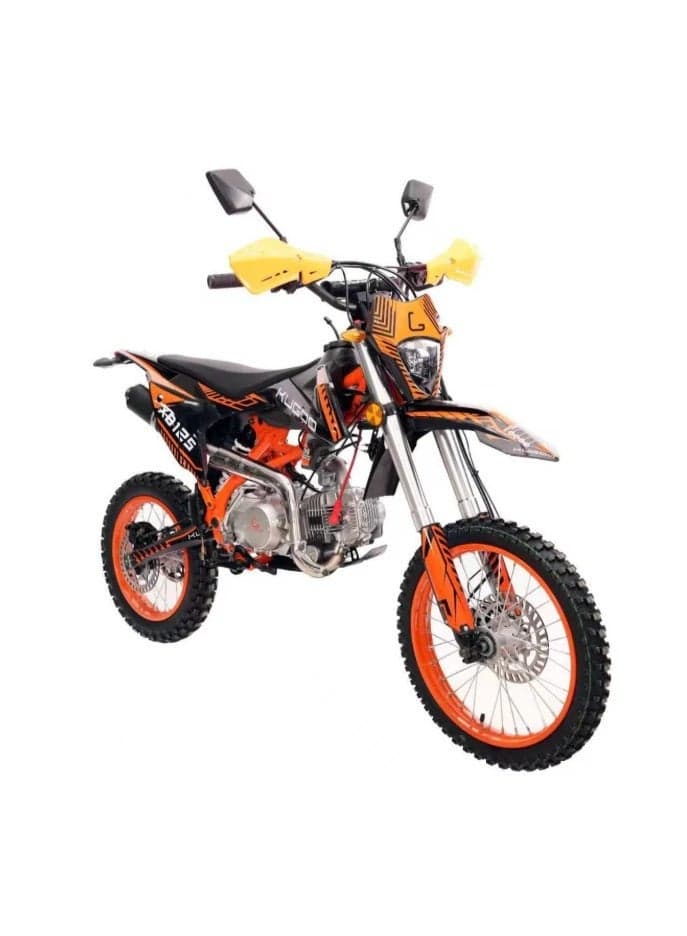 Kugoo 125CC Off Road Petrol Dirt Bike 2026 Model - 125CC Motor Power - 12V 5Ah Battery - 5.4L Fuel Tank - 80km/h Max Speed - Orange/Black