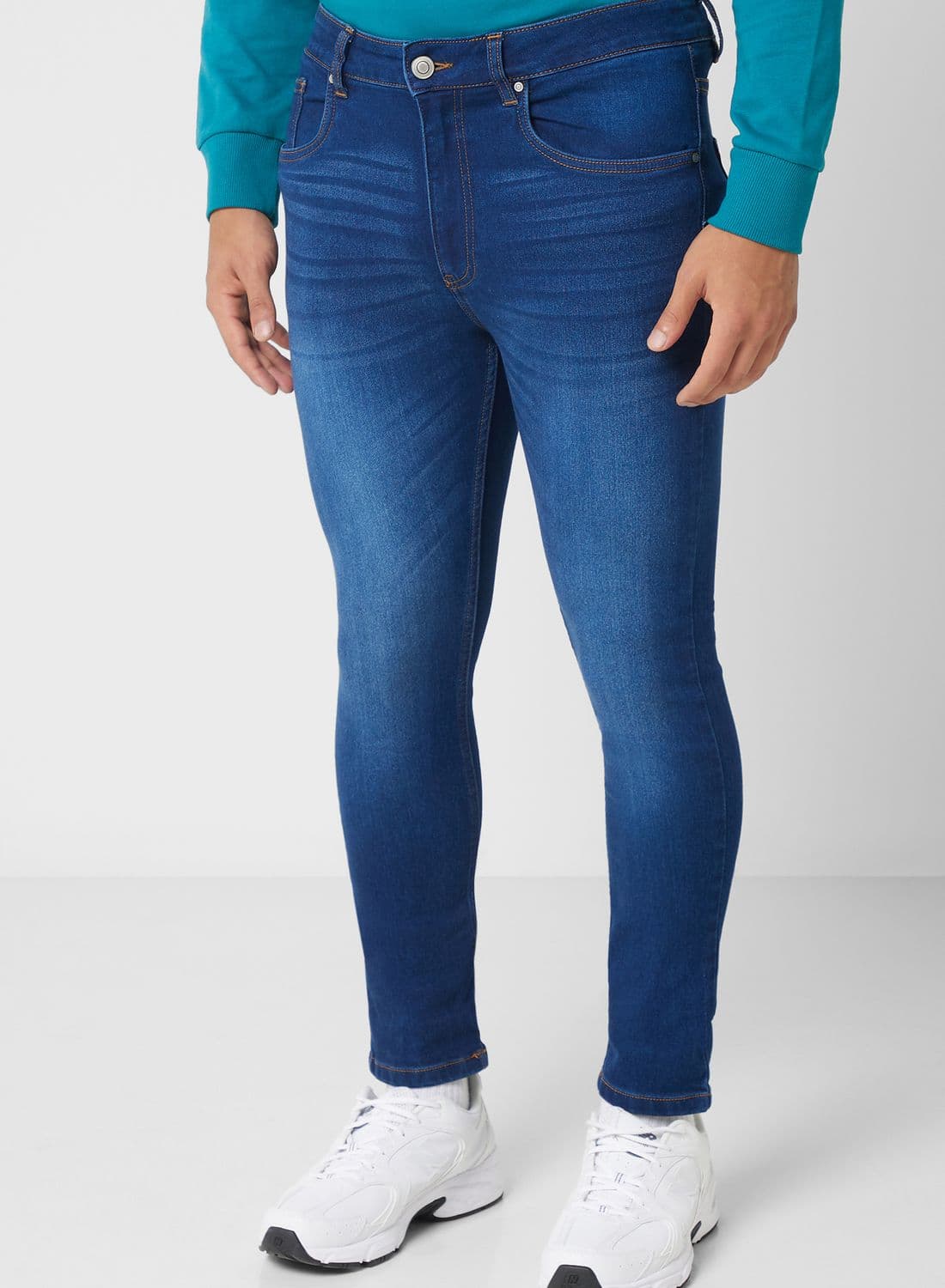 Skinny Fit Washed Jeans