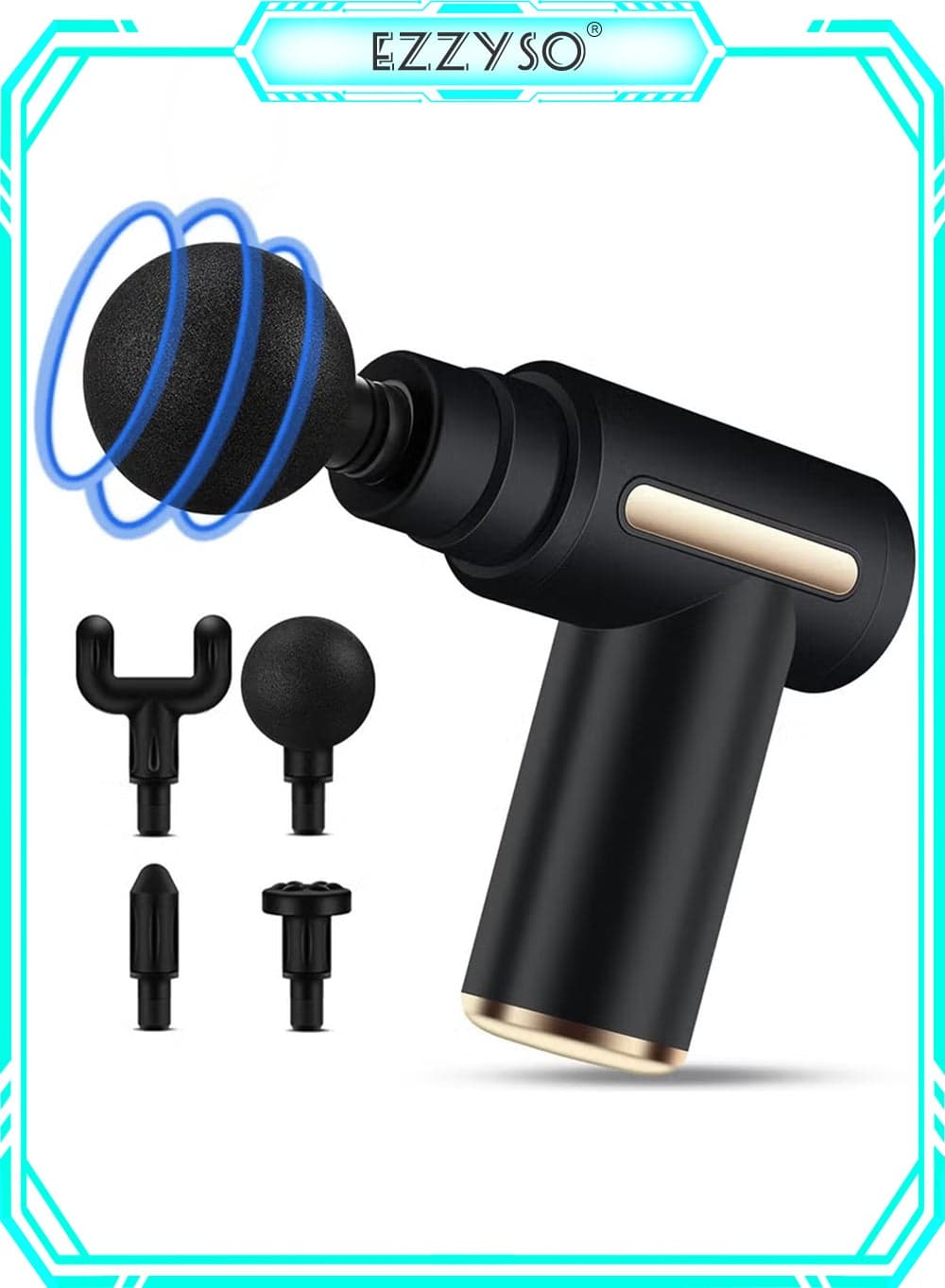 Mini Massage Gun Percussion Deep Tissues Muscle Massager Gun With 6 Speeds Massage Device Super Quiet Portable Electric Handheld Body Massager For Back Neck Pain Relief