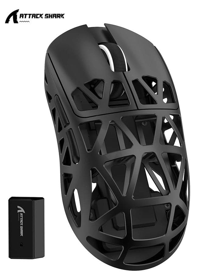 R2 Wireless Gaming Mouse,Superlight Magnesium Alloy,PAW3950 42000 DPI Optical Sensor,8000Hz Polling Rate,2.4G/BT/Wired Programmable Mice for Win Mac Gamer (Black)