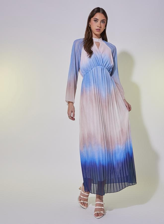Pleated Chiffon Dress