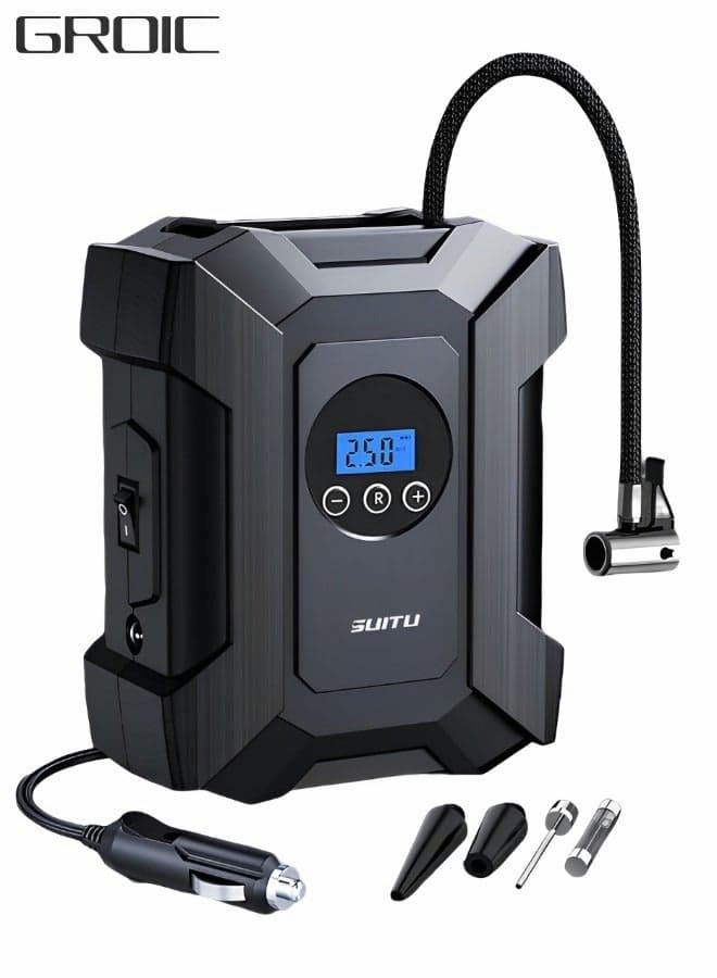 Air Compressor Tire Inflator,12V DC Car Tire Pump with Digital Pressure Gauge,Portable mini small Air Pump,Bike Pump,Car Accessories