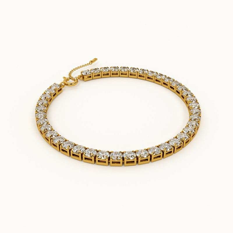 PALMONAS 18k Gold Tone Plated Diamond Bracelet for Women