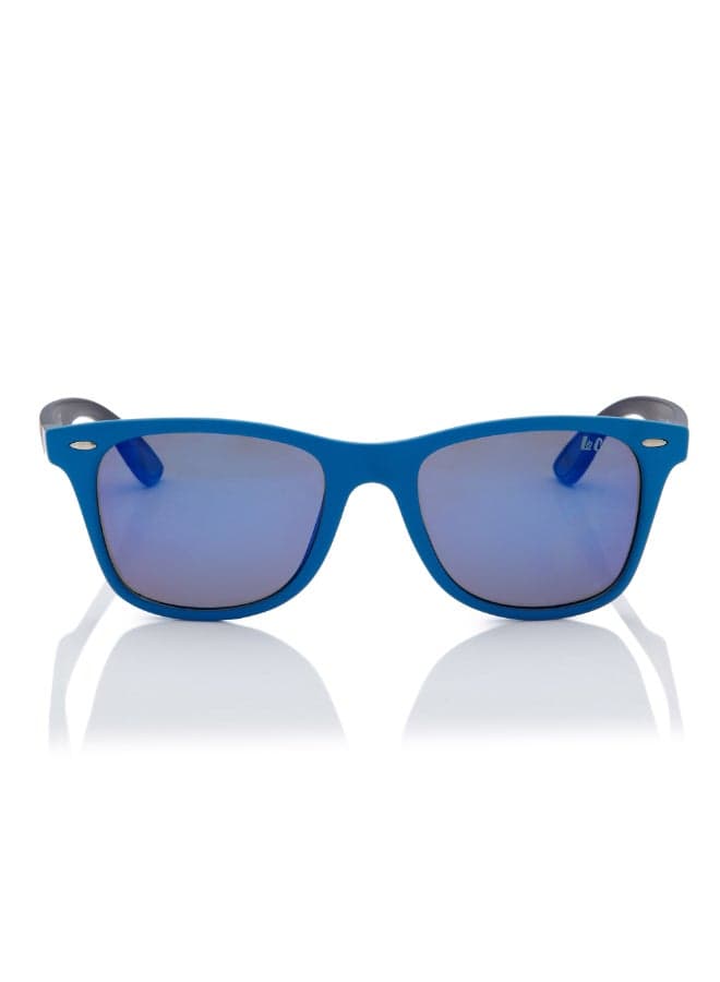 Men Polarized Sunglasses Blue Mirror Frame Blue+Black Mirror Lens 53mm - LC1215C03