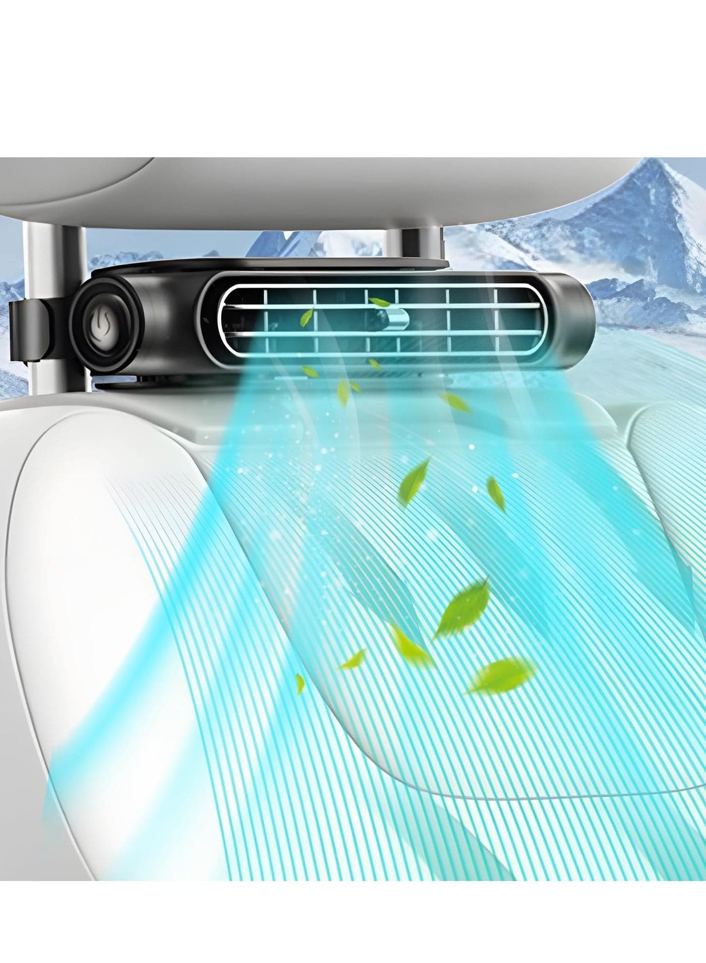 Car Seat Cooling Fans USB Front Rear Seat Car Fans Upgraded Backseat Car Fan with 3 Speeds Adjustable Wind Speeds Cooling Tool Portable Backseat Vehicle Fan for Sedans SUV RV Truck Cars