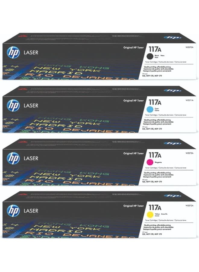 ORIGINAL 117A Toner Kit for HP Laser 150/HP Laser MFP 178/179 Black/Magenta/Cyan/Yellow Multicolour