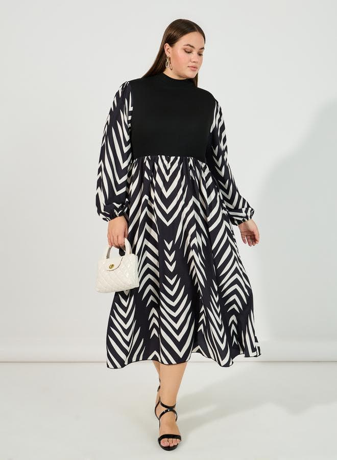 Chevron Print Dress