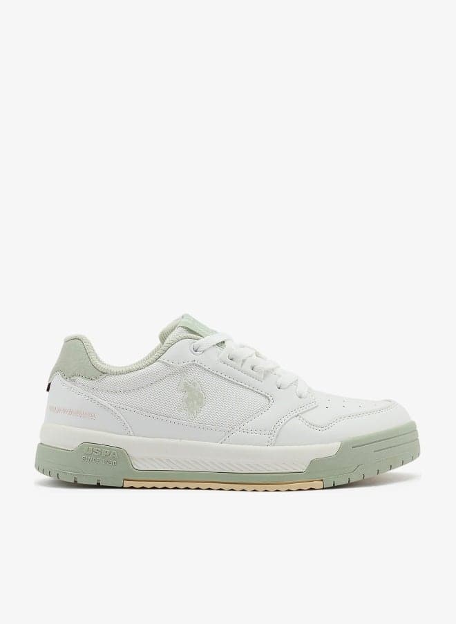 Women's White Sneakers - Bold Rugged Style Shoes with Durable Sole for Outdoor Wear
