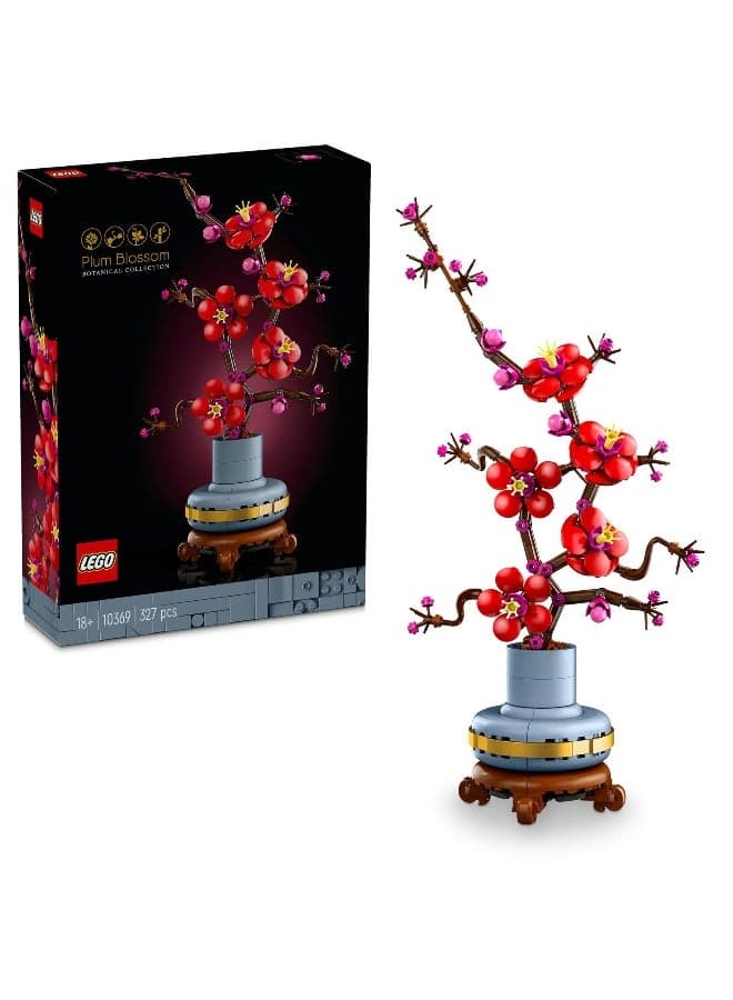 LEGO Icons Plum Blossom Flower Decor Display Set 10369 Building Toy Set (327 Pieces)