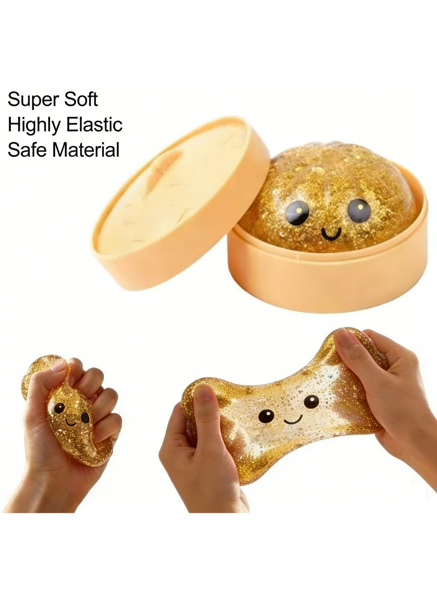 Dumpling Shaped Stress Reliever Squeeze Toy