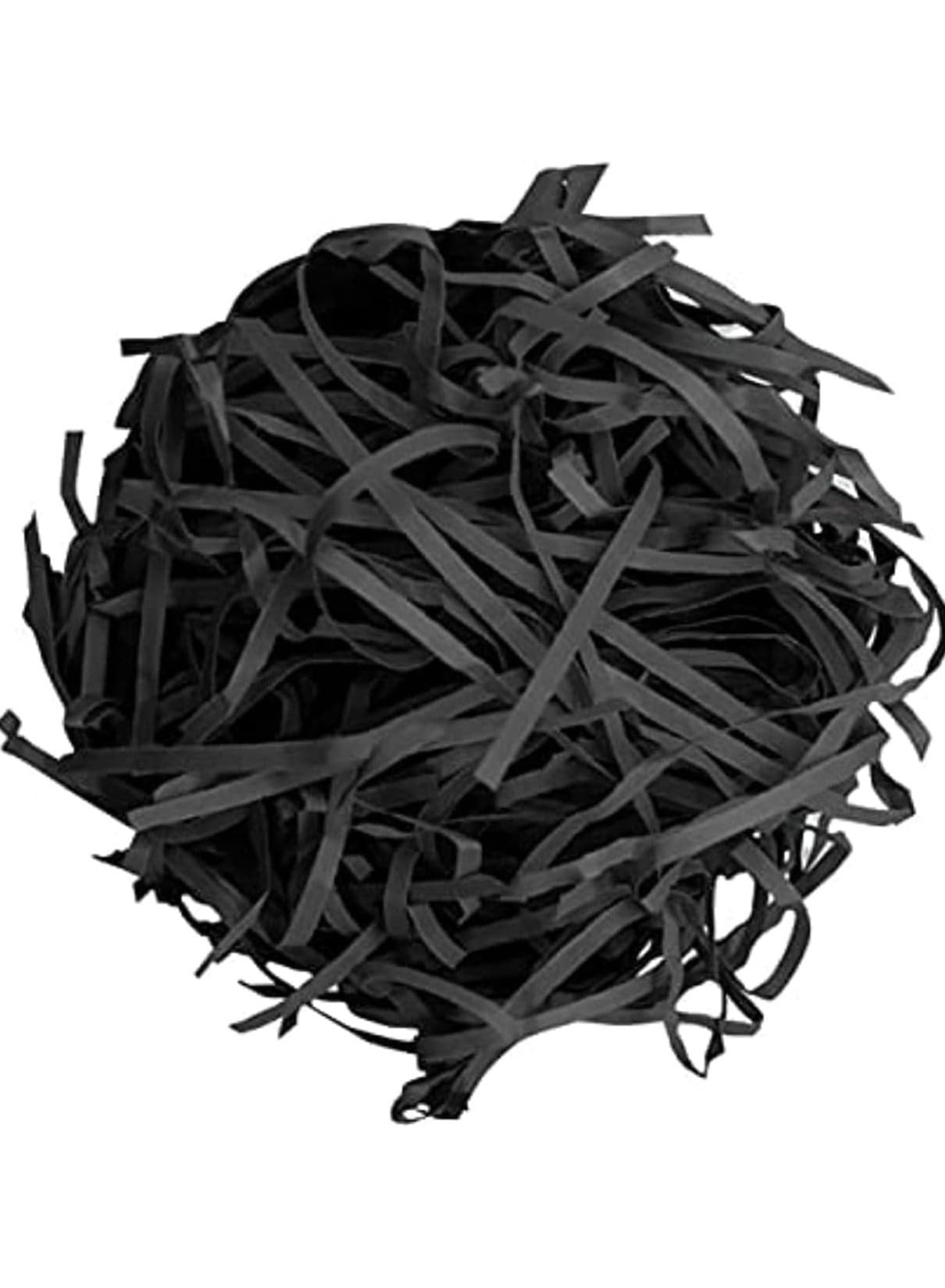 Crinkle Cut Shredded Paper Filler for Gift Wrapping Hamper/Basket Filling, Packing Supplies (Black)