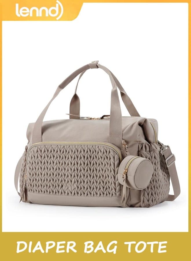 Diaper Bag Tote, Large Capacity Travel Diaper bags, Hospital Bag for Labor Delivery, Baby Bag with Pacifier Case