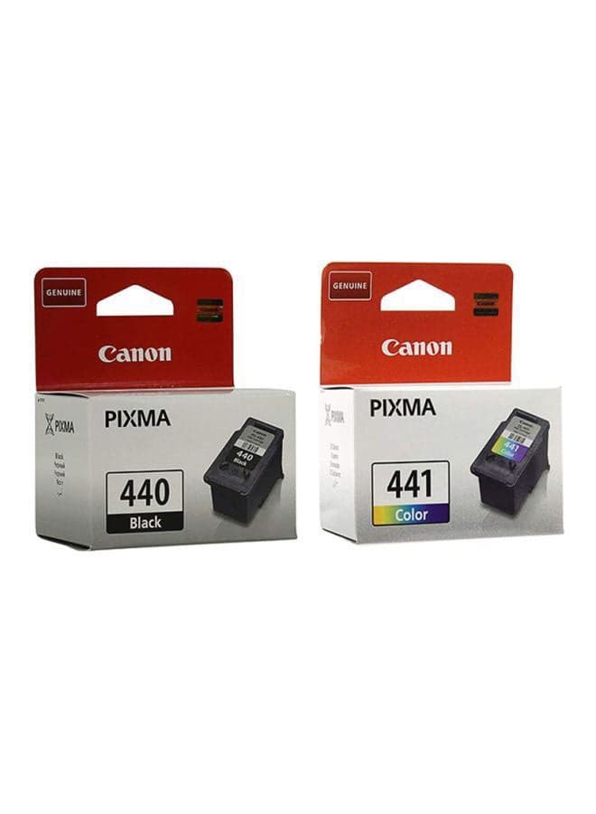 2-Piece PG-440 And CL-441 Pixma Ink Cartridges Multicolour