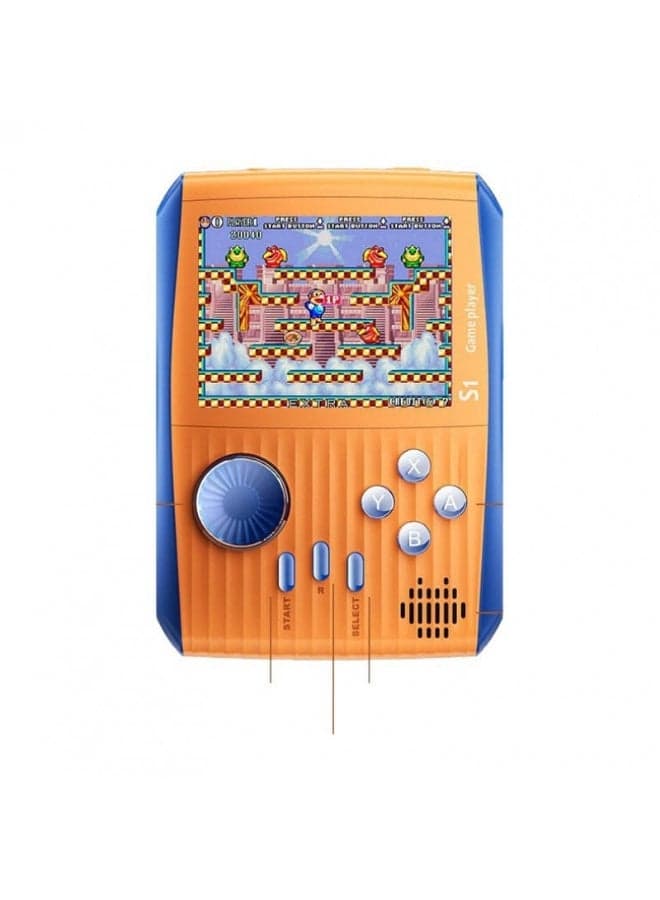 Portable Ultra-Thin Mini Handheld Game Console S1, 3.0 Inch Color Display Retro Gaming Device with 600 Built-in Classic Games, 2 Player Mode, Rechargeable Portable Video Game Console for Kids