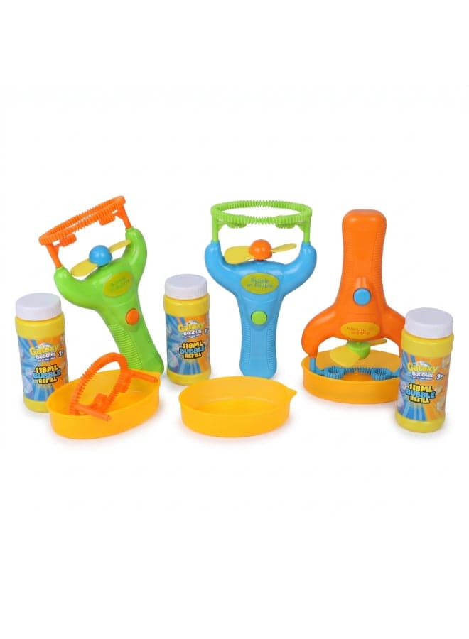 Galaxy Toys, Big Bubble Blower Toy with Bubble Solution - Colour (Green / orange)