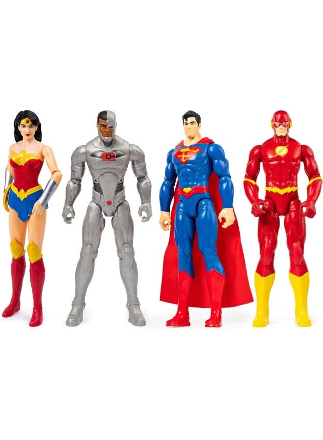 DC Comics 12-inch Action Figure 4-Pack with Superman, The Flash, Wonder Woman and Cyborg