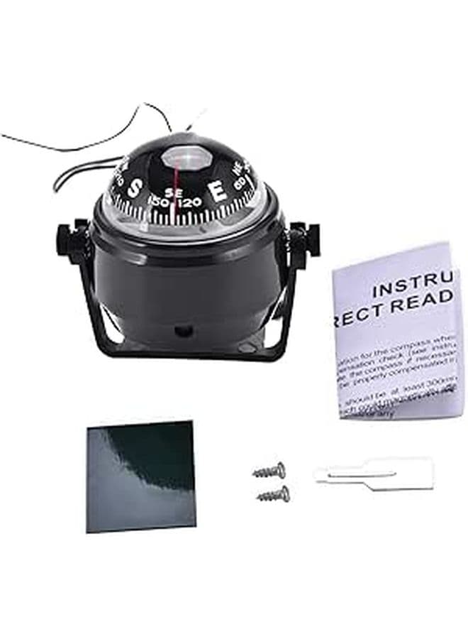 LED Digital Car Boat Marine High Magnetic Outdoor ABS Material Black Easy Mounting Operating