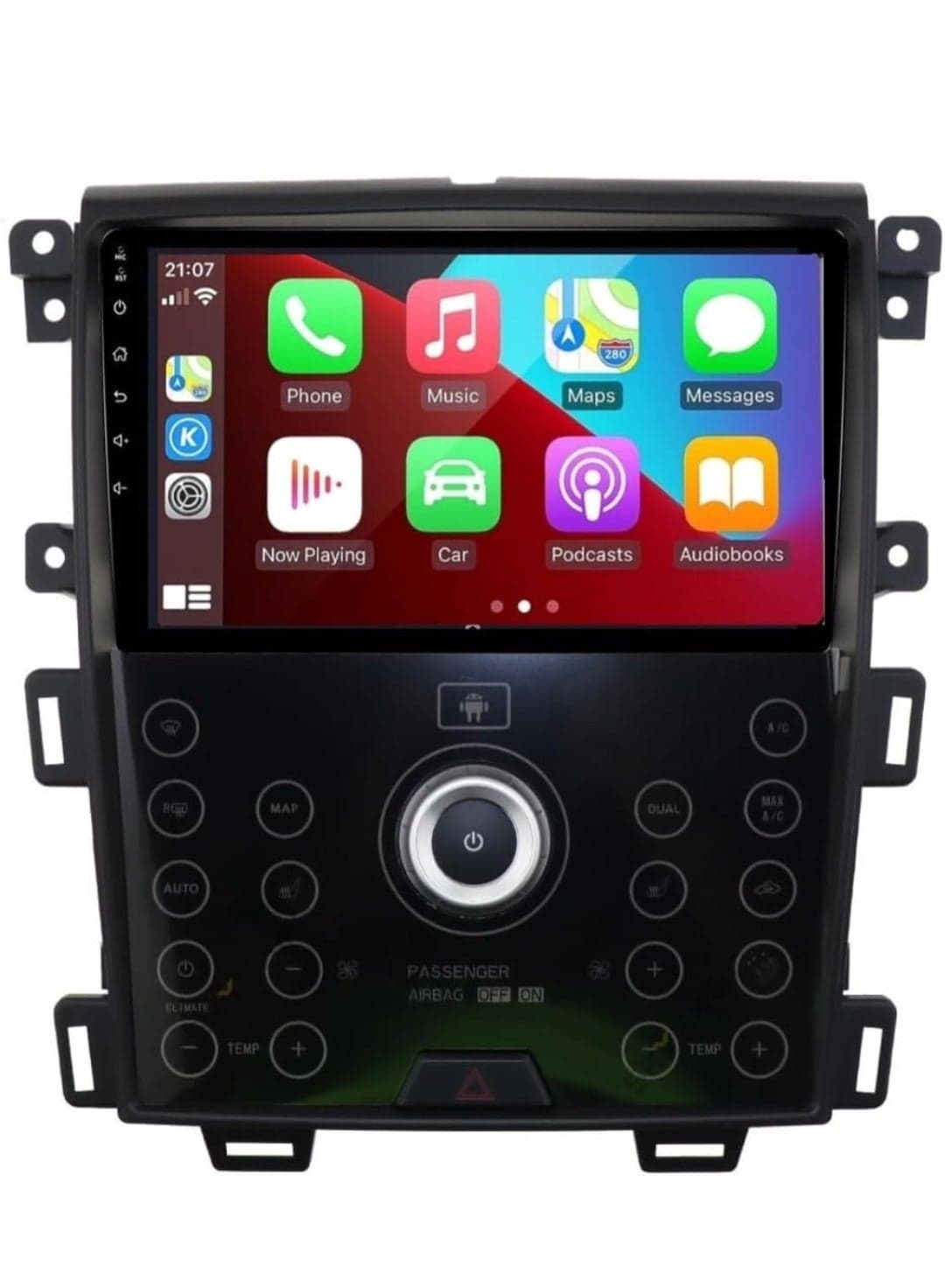 Android Car Stereo for Ford Edge 2010–2015, 9-Inch QLED Touch Screen, 4GB RAM 32GB ROM, Wireless Apple CarPlay & Android Auto, Bluetooth, DSP, USB, SIM Card Slot, Fast Interface & Quick Boot