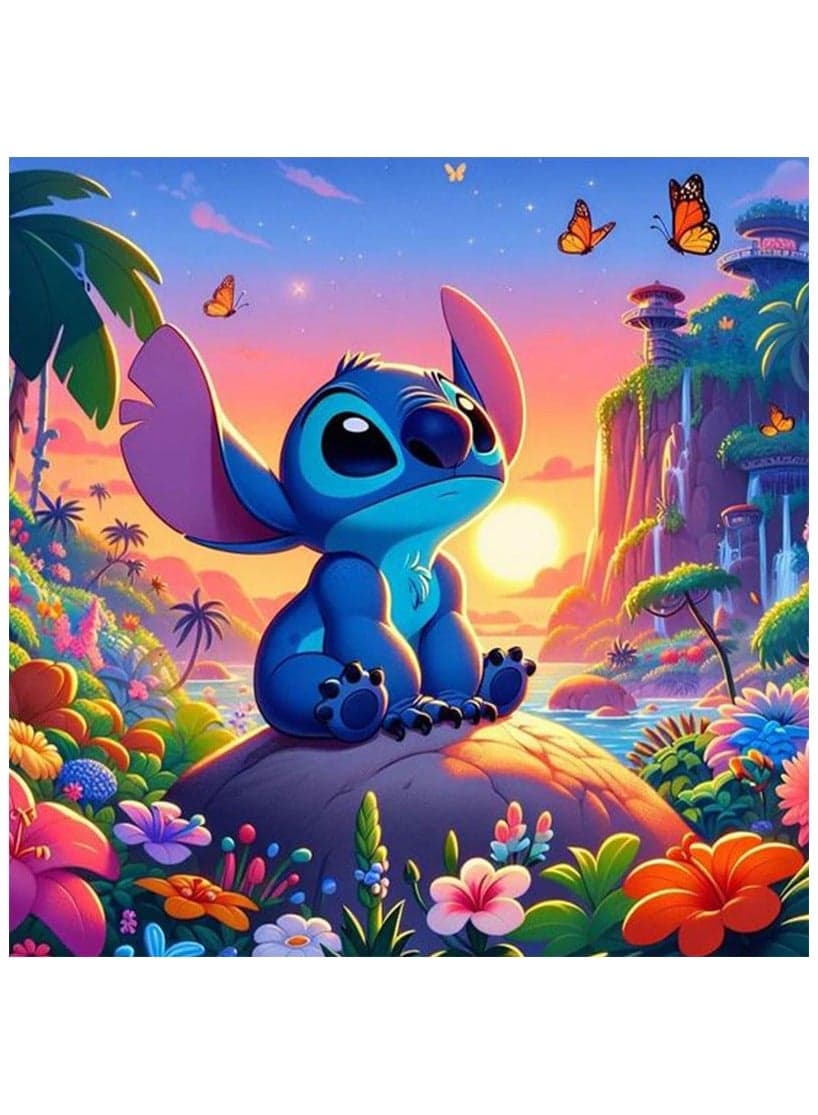 Stitch Diamond Art Painting Kits, Full Drill Diamond Dots Paintings for Beginners, Round 5D Paint with Diamonds Pictures Gem Art Painting Kits DIY Crafts Kits 11.8x11.8inch