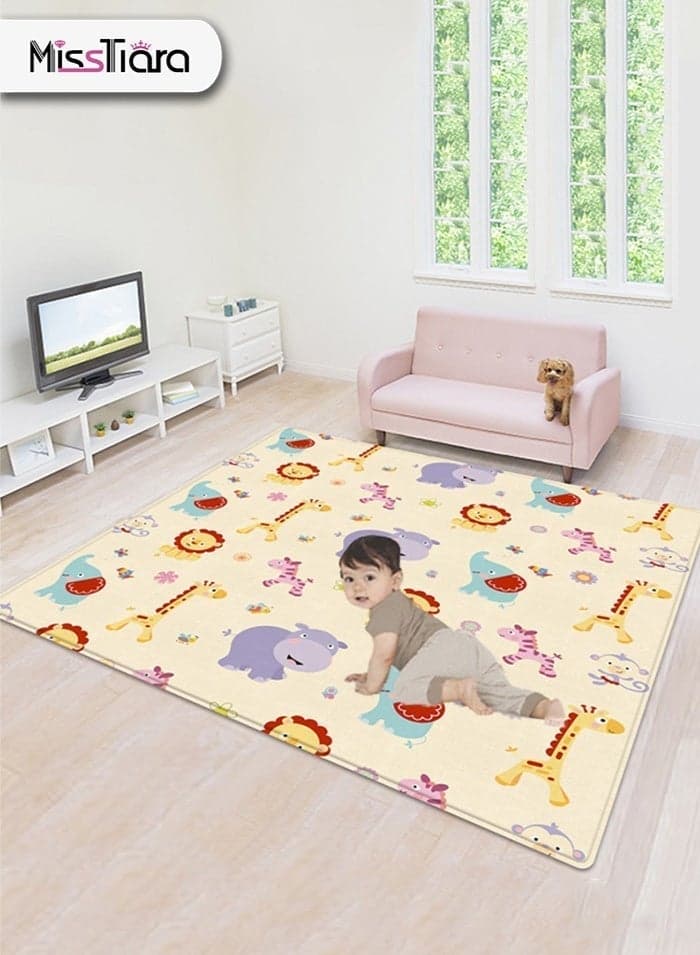 Baby Crawling Mat , 100*180*1cm Non Toxic Floor Mat,Double-Sided Waterproof Baby Play Mat for Toddler Boy Girl