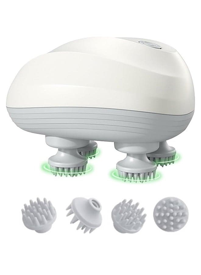 Rechargeable Portable Electric Scalp Massage with 96 Kneading Nodes Multifunctional Waterproof Head Massager Head Scratcher for Hair Growth Stress Relax