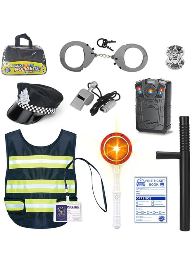 Children Simulation Police Suit Toy Professional Cosplay Dress Up Props for Imaginative Play and Role Playing Experience