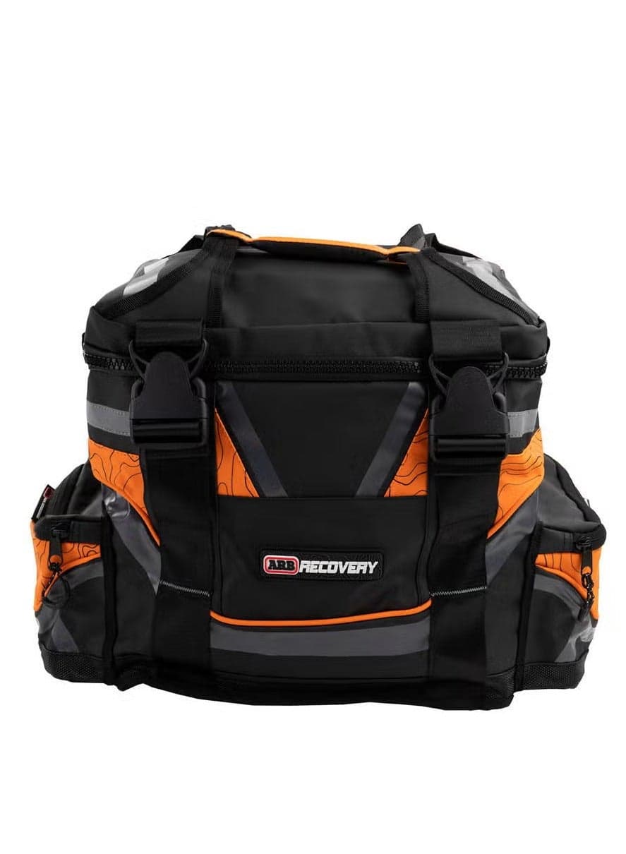 ARB501A Orange and Black Updated Large Recovery Equipment Bag, Biggest Size, Fits Three Straps, Pulley, Damper, Gloves and Two Shackles